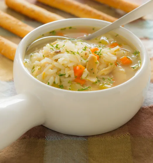 Carrot Top and Rice Soup Recipe